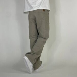 Y2K Carhartt Workwear Utility Grey Dungaree Carpenter Pants